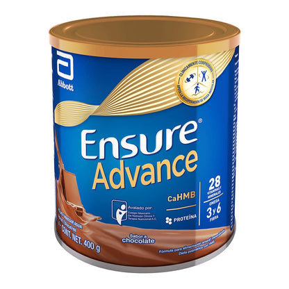 Ensure Advance Polvo Sabor Chocolate 400 g + Advance Vainilla en Polvo 400g, Alimentación Especializada