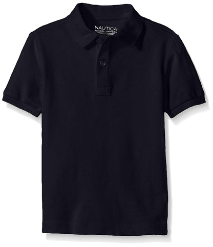 Nautica Polo Piqué de Manga Corta para Niño Pequeño - Niños pequeños - 4 - Azul marino - flor y brillo