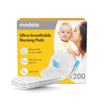 Medela Almohadillas para Lactancia Ultra Transpirables, Altamente Absorbentes y Súper Suaves, Paquete de 200