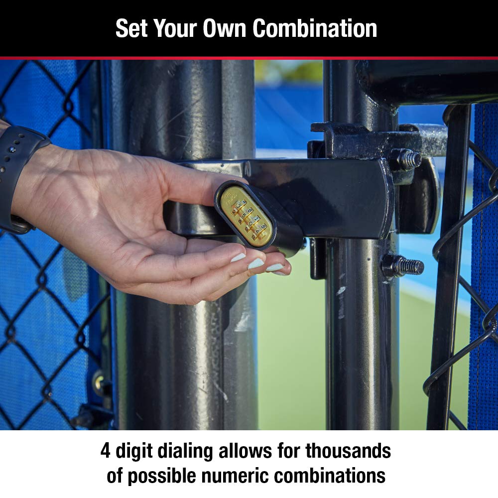 Master Lock - Candado de combinación negro, configura tu propio candado combinado, resistente a la intemperie para interiores y exteriores con código para clóset de gimnasio, puerta, cobertizo,