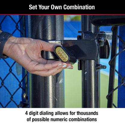 Master Lock - Candado de combinación negro, configura tu propio candado combinado, resistente a la intemperie para interiores y exteriores con código para clóset de gimnasio, puerta, cobertizo,