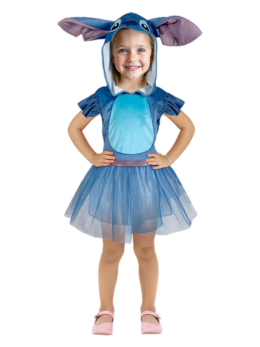Fantasy Ruz. Disfraz infantil de Stitch tipo Vestido. Talla 8 años