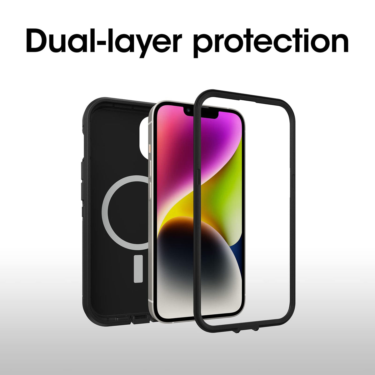 OtterBox DEFENDER XT SERIES para iPhone 14 & iPhone 13 - NEGRO