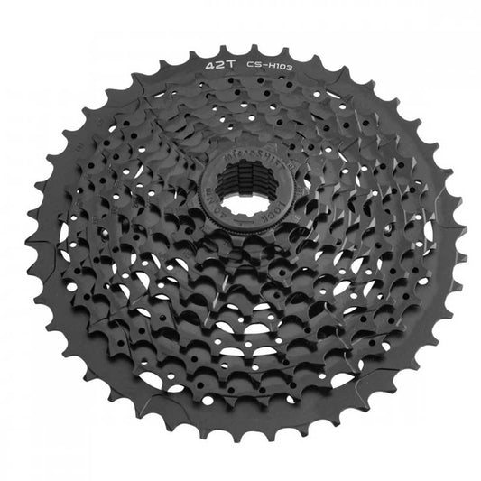 microSHIFT | Cassette H10 | 10 velocidades | chapado en cromo | Plata