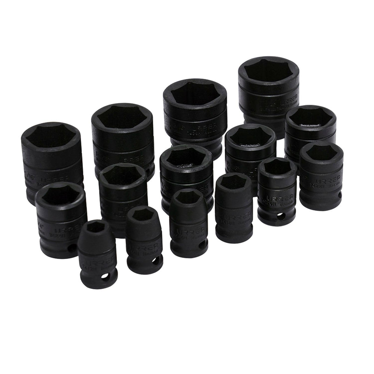 Urrea Dado de Impacto Cuadro 1/2 Pulgada, 6 Puntas, 1-1/4 y 1-5/16 Pulgadas - 15 piezas