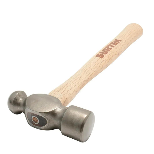 Surtek 24S Martillo de bola pulido con mango de madera de encino de 16", 24 oz