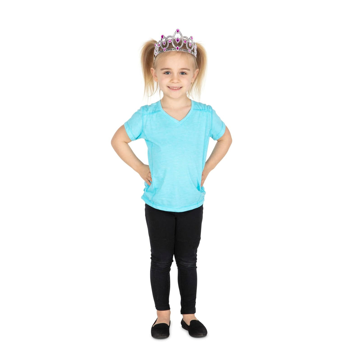Melissa & Doug Colección de Tiaras Enjoyadas para Juego Imaginativo, Construcción Duradera, Disfraces para Niños, Juego de Simulación (4 Tiaras y Coronas de Disfraz)
