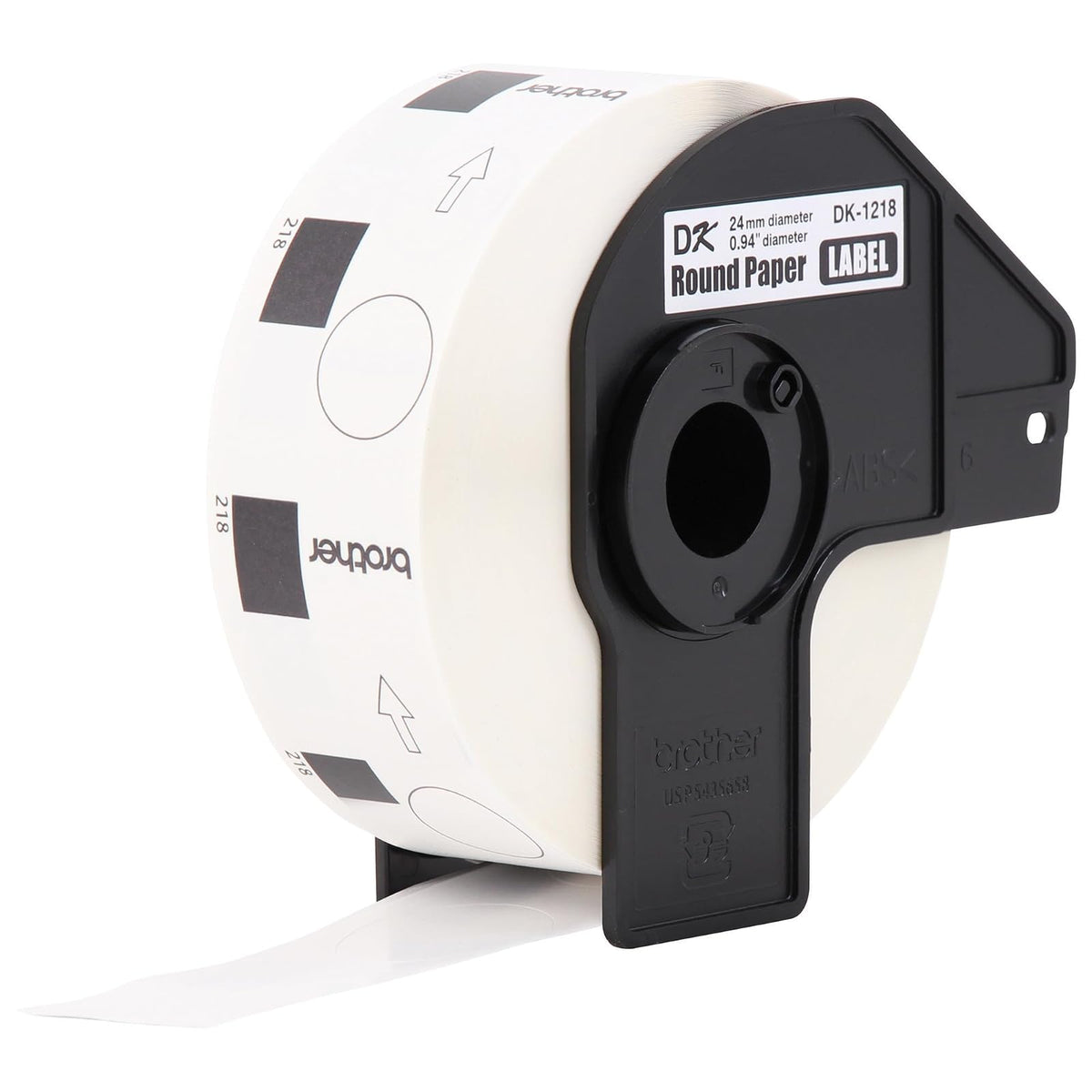 Brother Etiquetas Redondas DK-1218 de 24 mm | Papel Adhesivo para Impresoras de Etiquetas Brother QL-800, QL-810W y QL-1110NWB, Etiquetas Blancas Para Oficina y Negocio