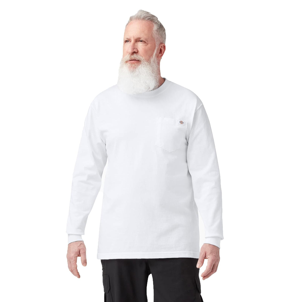 Dickies Camiseta de Manga Larga Hombre Blanca XL - Blanco - XXL