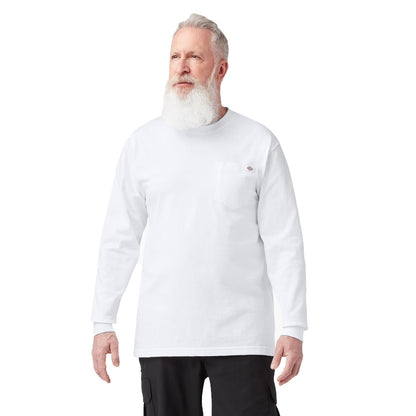Dickies Camiseta de Manga Larga Hombre Blanca XL - Blanco - XXL