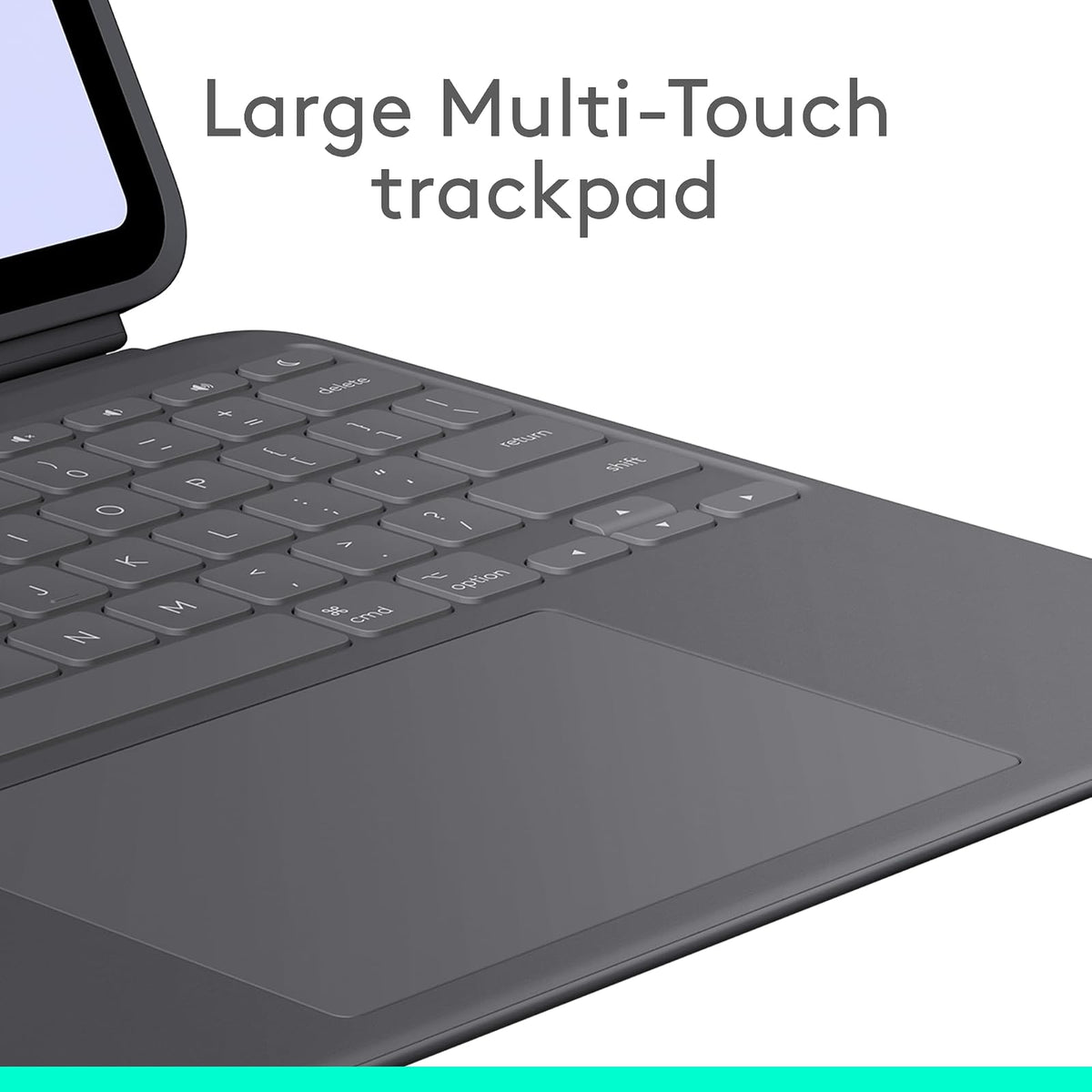 Logitech Combo Touch, Funda con Teclado, iPad Pro 13 Pulgadas (M4)(2024) - Teclado retroiluminado extraíble con Soporte abatible, Escritura cómoda, Modo Multiuso - Color Grafíto