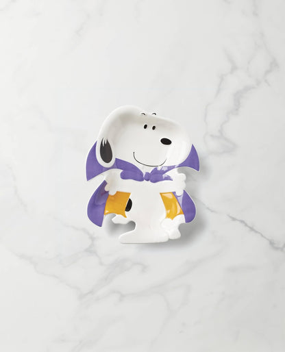 Lenox 896690 Plato figurativo de la Gran Calabaza | porcelana, lavar a mano solo | diseño figural snoopy | plato para servir Halloween de 8 x 6.5 pulgadas, plato de baratija