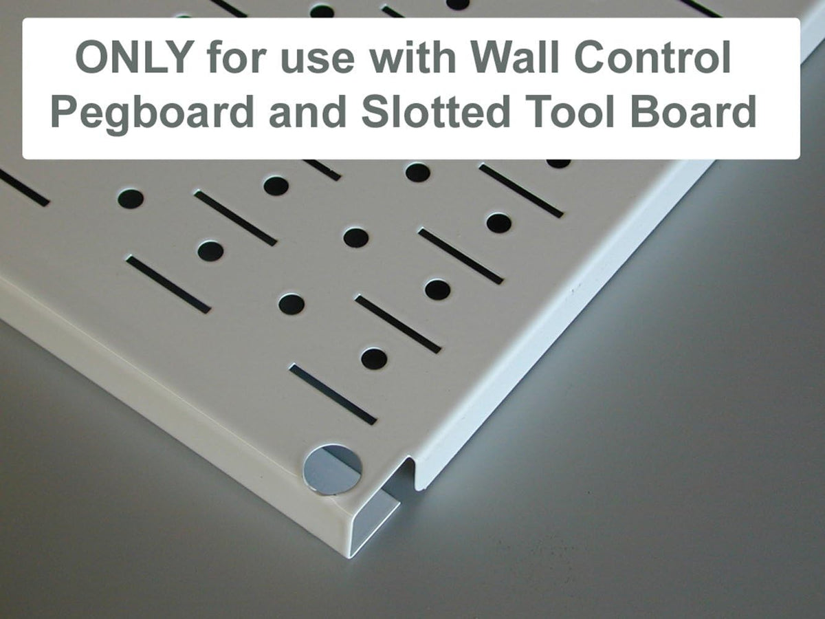 Wall Control 10-ER-106 R Pegboard 6" Reach Extended Slotted Hook Pair Slotted Metal Hooks for Pegboard and Slotted Tool Board, Red
