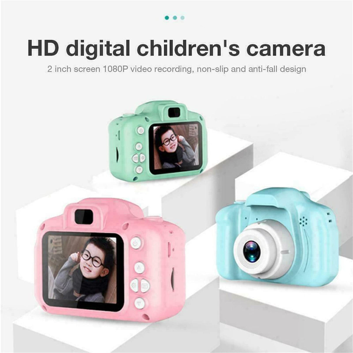 Terowu Cámara para Niños, Cámara Infantil con 32GB Tarjeta de Memoria Micro SD, Cámara Fotografica con Pantalla IPS de 2.0, cámara Digital para niños 3+ Años, Regalo para Cumpleaños, Navidad, Verde
