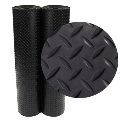 Rubber-Cal - Rollos de goma para suelos de diamante, rollos de 3 mm x 4 pies de ancho