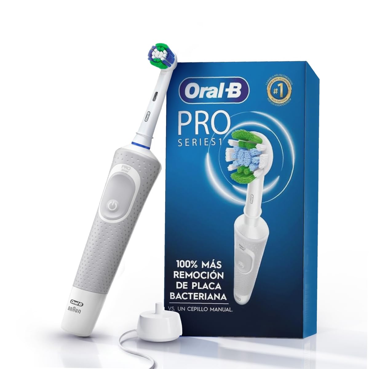 Oral-B Cepillo de Dientes Eléctrico PRO 1, Cabezal Redondo, Recargable