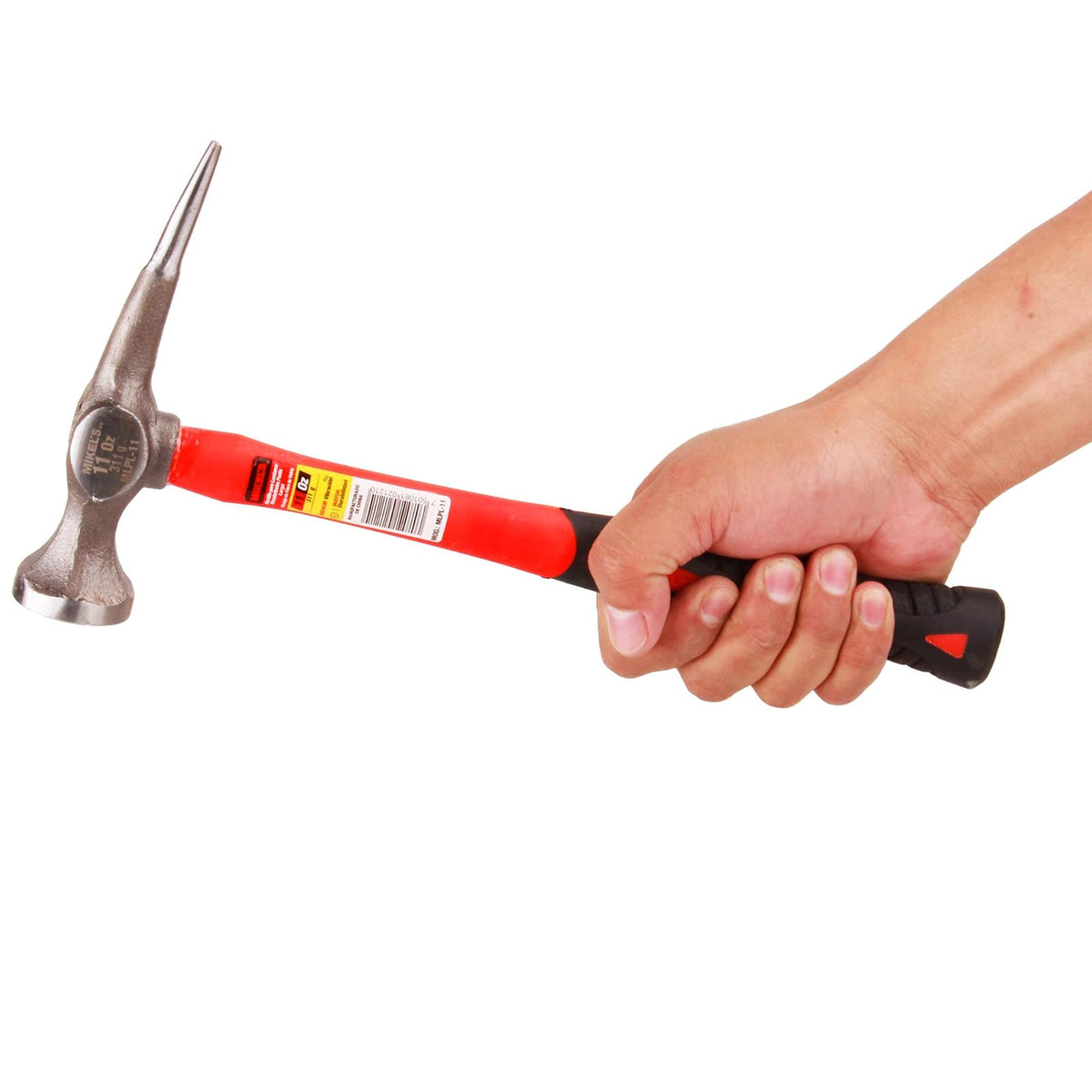 Mikel's MLPL-11 Martillo para Laminero Desabollador Punta Larga, Mango de Fibra de Vidrio, 11 Oz