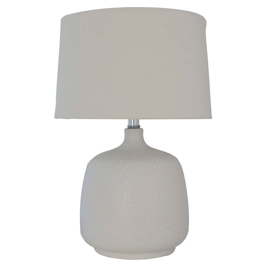 Luzerna CM-0302 Lámpara De Mesa Enzo Chica, Color Blanco Mate, 1 Unidad