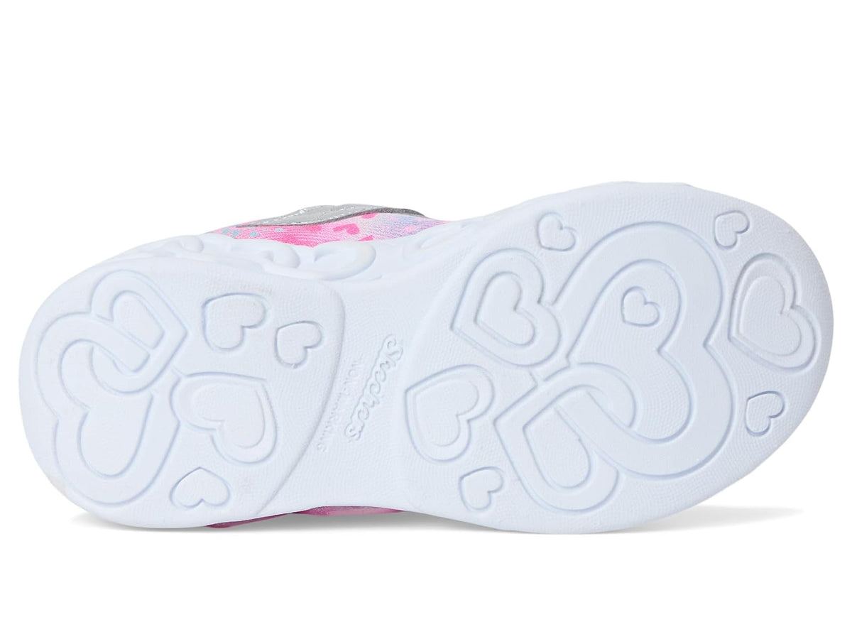 Skechers Infinite Heart Lights Zapatillas para niña | Casual, luces S, entresuela iluminada, cierre adaptable, gancho y bucle