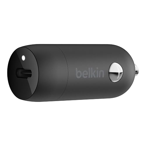Belkin CCA003btBK Cargador para automóvil USB-C PD de 20W, Negro