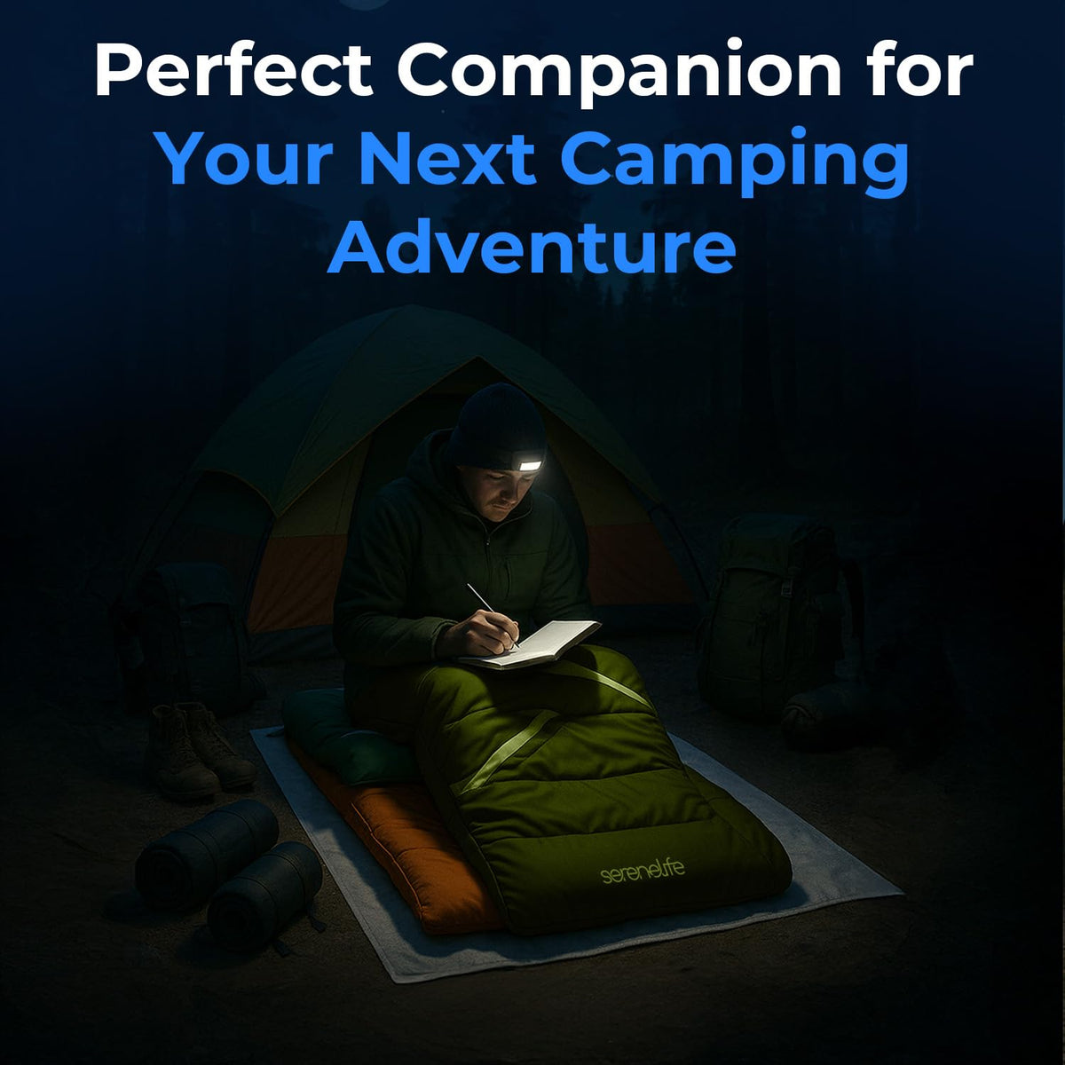 Saco de Dormir para mochilero, Equipo de Campamento, Saco de Dormir Doble para Adultos/Adolescentes con 2 Almohadas, Bolsa – Sacos de Dormir Ligeros a Prueba de Clima al Aire última intervensión,