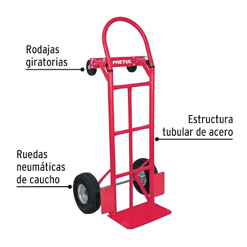 Pretul DIA-385P, Diablo de carga plataforma capacidad 385 kg ruedas neumáticas