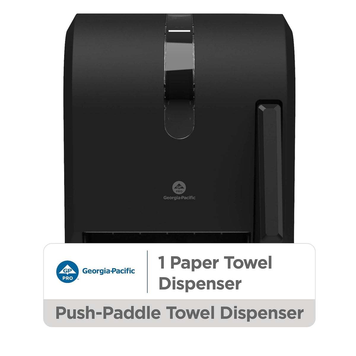 Georgia-Pacific - Dispensador de Toallas de Papel con Rollo de Paleta de Empuje por GP Pro, 54338A, Color Negro