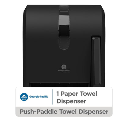 Georgia-Pacific - Dispensador de Toallas de Papel con Rollo de Paleta de Empuje por GP Pro, 54338A, Color Negro