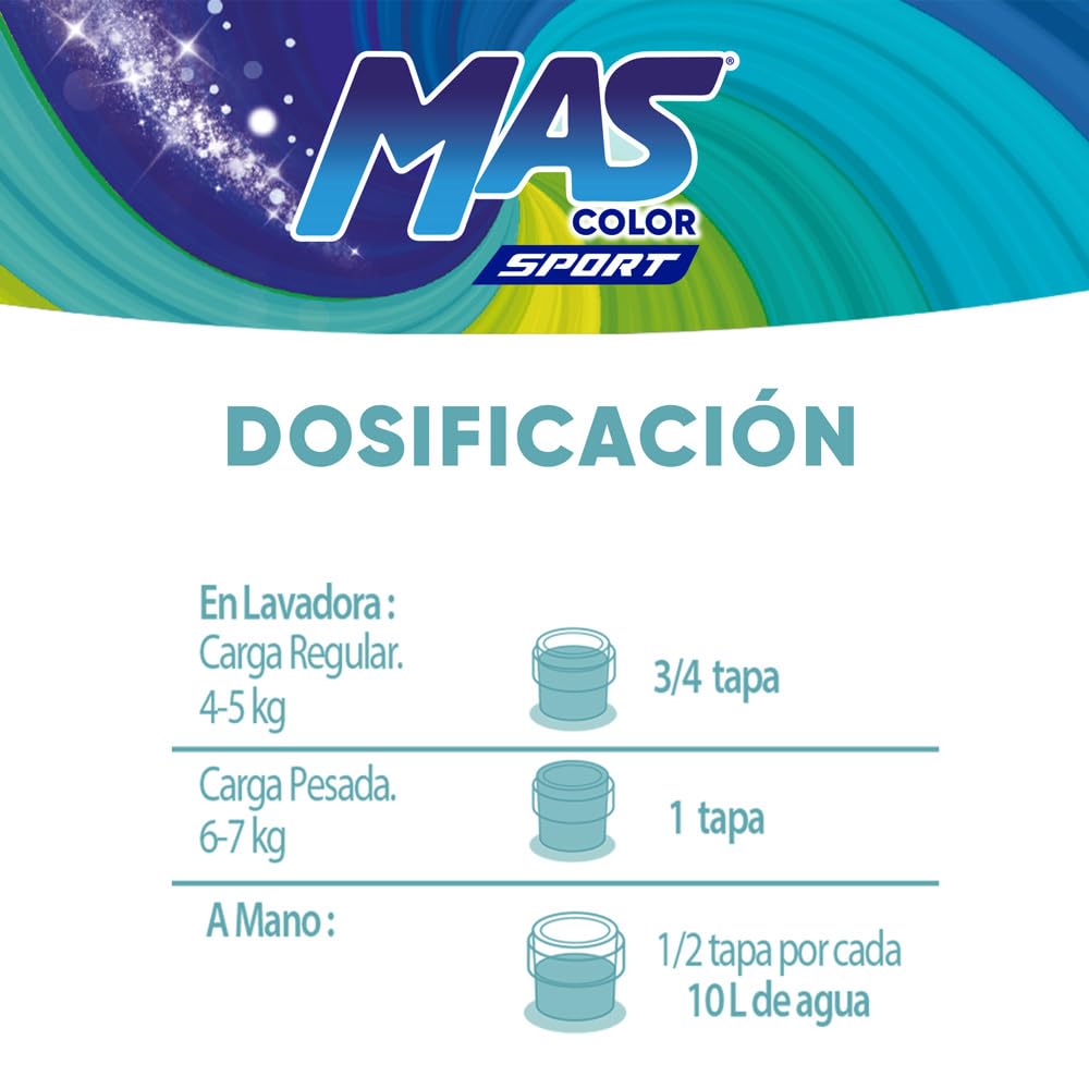 Mas Color Sport Detergente líquido 10Lt para Ropa Deportiva