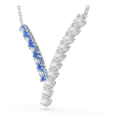 Swarovski Colgante Matrix, Tallas mixtas, Azul, Baño de rodio