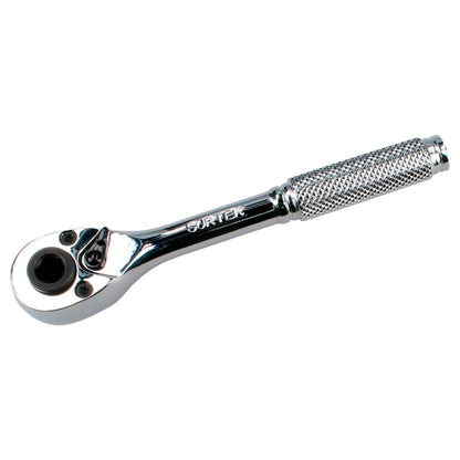 Surtek F4450 Matraca para dado cuadro de 1/4", cabeza tipo pera punta hexagonal