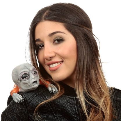 Shoulder Buddy: Alien, Muñeco para Hombro de Alienígena, Complemento para Disfraz de Extraterrestre Ideal para Halloween y Fiesta de Disfraces