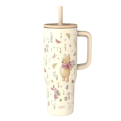 Zak Designs Vaso de Viaje Aislado con Popote, Acero Inoxidable, 30 oz - Winnie the Pooh