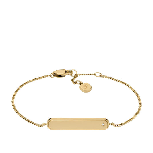 Pulsera Fossil JF04928710 Sadie de acero inoxidable en tono dorado para mujer
