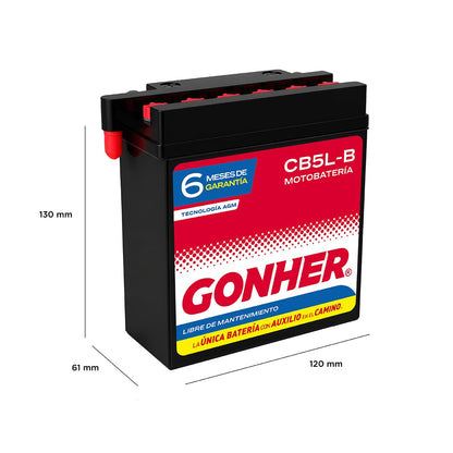Acumulador de Moto Cb5l-b Agm Gonher