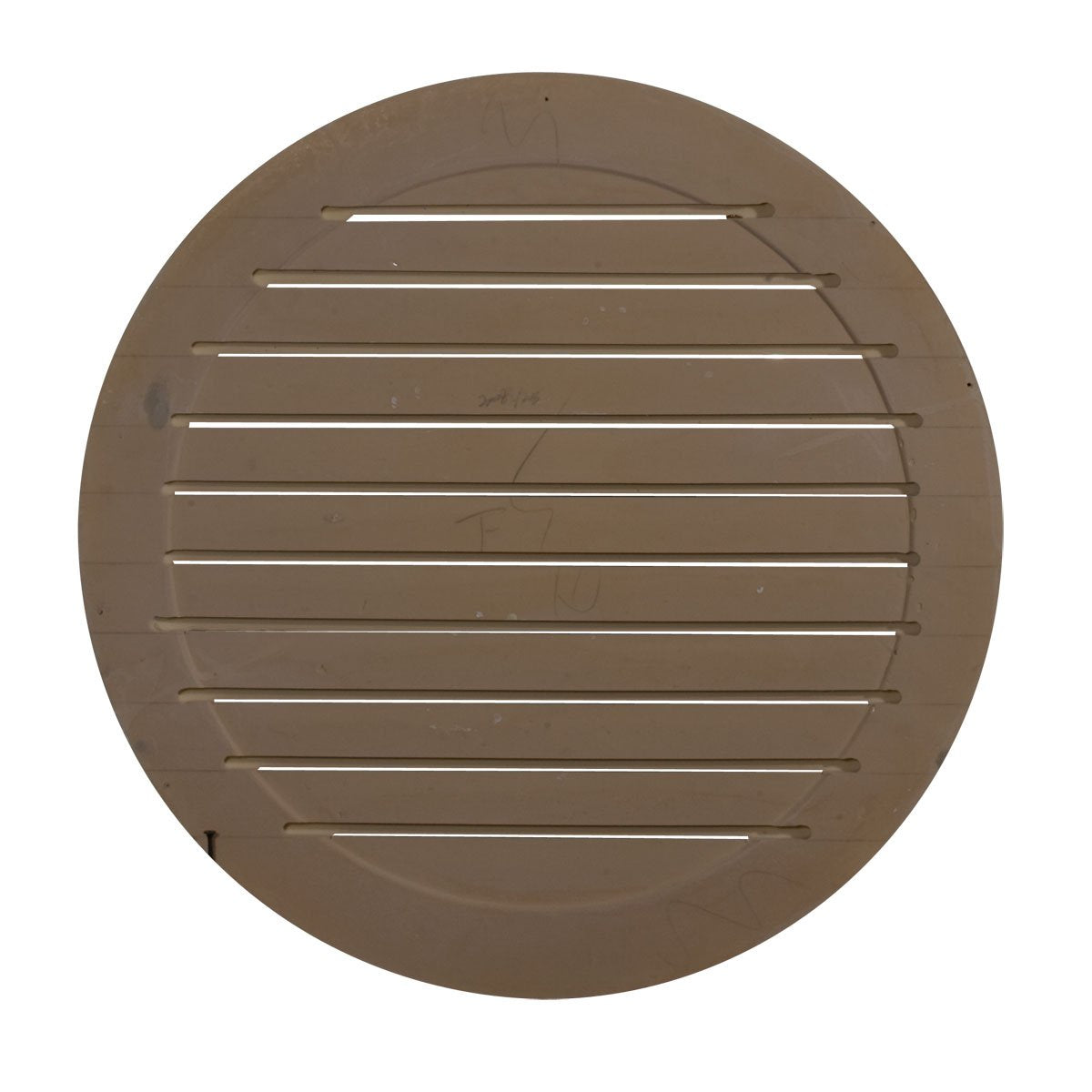 Ekena Millwork 24 pulgadas de ancho x 24 pulgadas de alto x 1 1/8 pulgadas de alto, rejilla de ventilación redonda a dos aguas, funcional