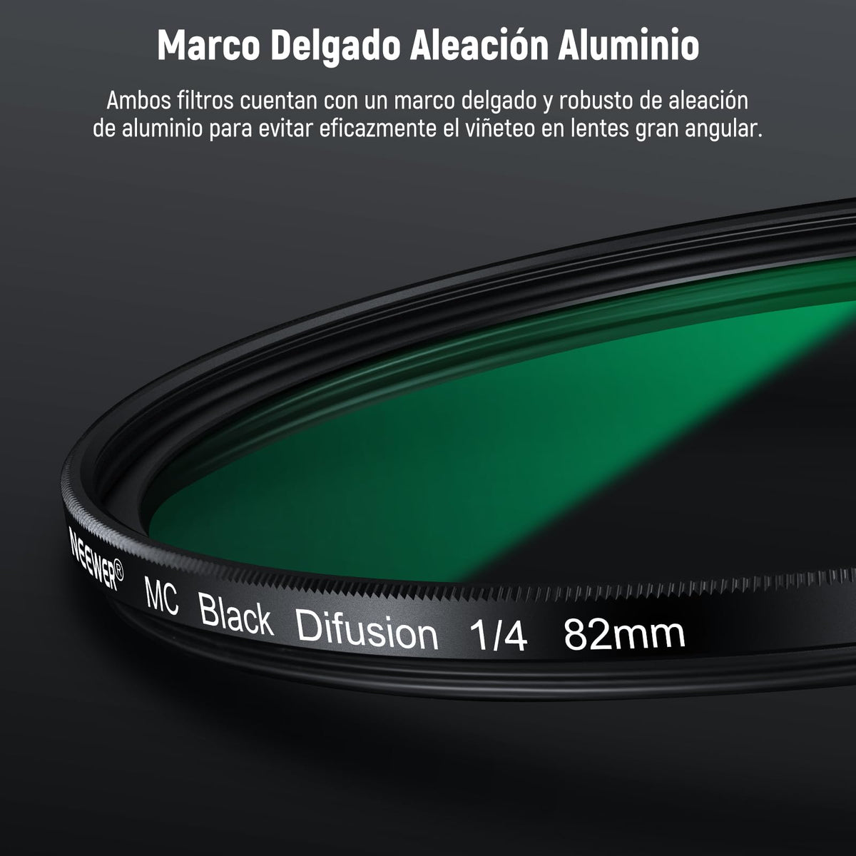 NEEWER 82 mm CPL + Filtro Difusor Negro 1/4 para Filtro de Efecto Cinematográfico de Niebla (Paquete de 2), Filtro Polarizador Circular de Cristal Óptico Multicapa con Efecto Cinematográfico Suave