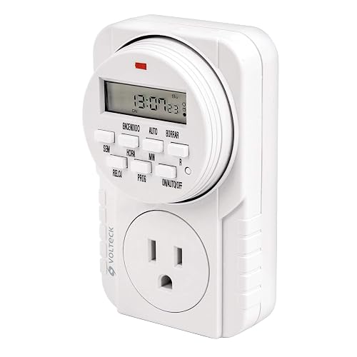 Volteck - TEM-8, temporizador digital de policarbonato, 8 eventos