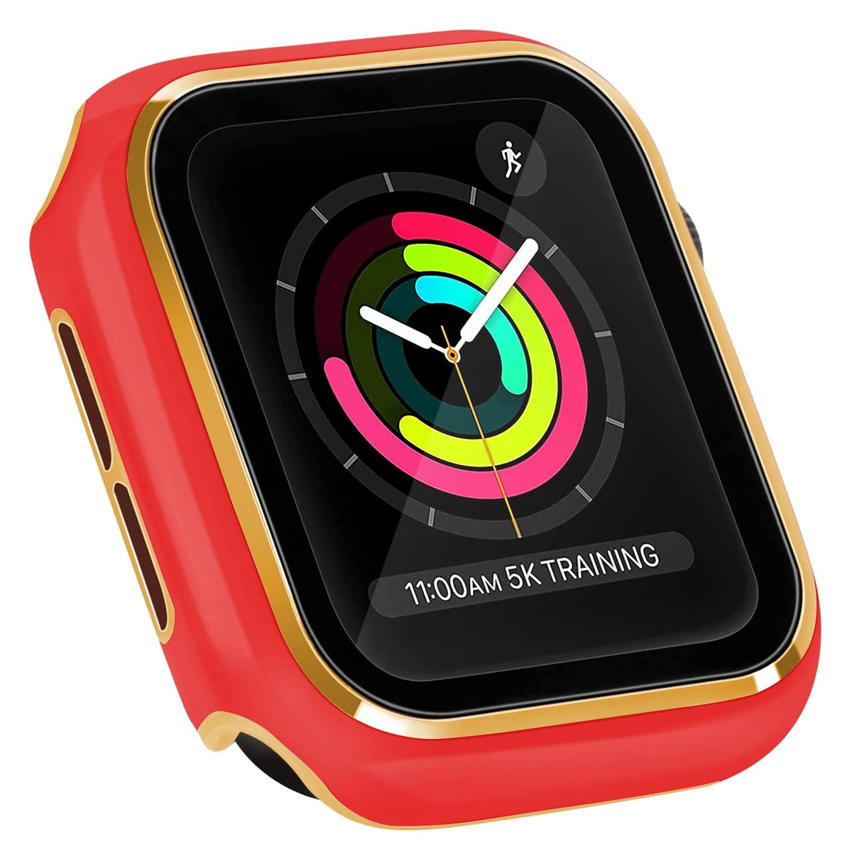 ORIbox Funda Rígida con Protector de Pantalla para Apple Watch Series 2 y 3 - Dorado rojizo - 45 mm