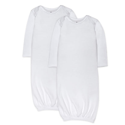 HonestBaby - Juego de 2 Batas de Dormir 100% algodón orgánico para bebés recién Nacidos, niñas, Unisex
