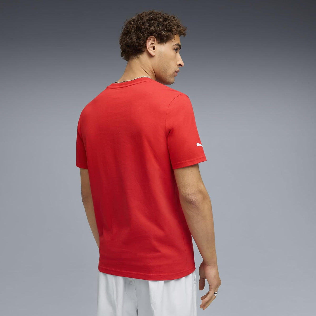 Puma F1 ESS Logo tee 180g Tees Hombre | Logotipo F1® en la parte delantera, logotipo de Puma en la manga, cuello redondo, producto oficial PUMA x F1, manga corta