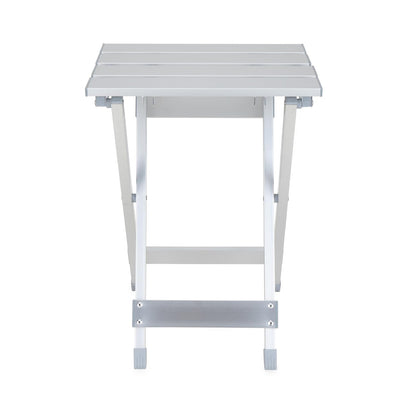 Camco Mesa Auxiliar Plegable de Aluminio, Pequeño | Capacidad para hasta 59 kg, se pliega a 2 pulgadas de ancho, se instala en segundos, no necesita herramientas