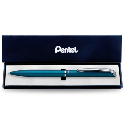 Pentel EnerGel Bolígrafo Tinta Gel 0.7 mm Diseño Ejecutivo con Estuche - Turquesa