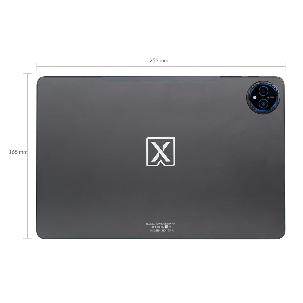 Lanix Ilium Pad RX11, Tablet 10.95" IPS 800x1280, Unisoc T606 Octa Core, 6GB RAM, 128GB, Android 15, Cámara 13MP+5MP, Batería 7500mAh, LTE/Wi-Fi, Bluetooth 5.0, USB-C, Negro