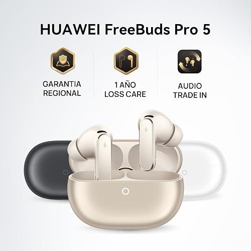 HUAWEI FreeBuds Pro 5 Audífonos inalámbricos, Arena | Cancelación de Ruido IA de Doble Motor para Negocios y Oficina, Ajuste Seguro Sonido Inmersivo, Llamadas Estables