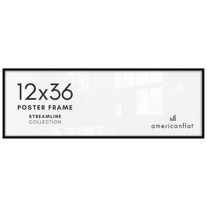 Americanflat Marco de Fotos 12x18 Pulgadas Negro - Negro - 12x36
