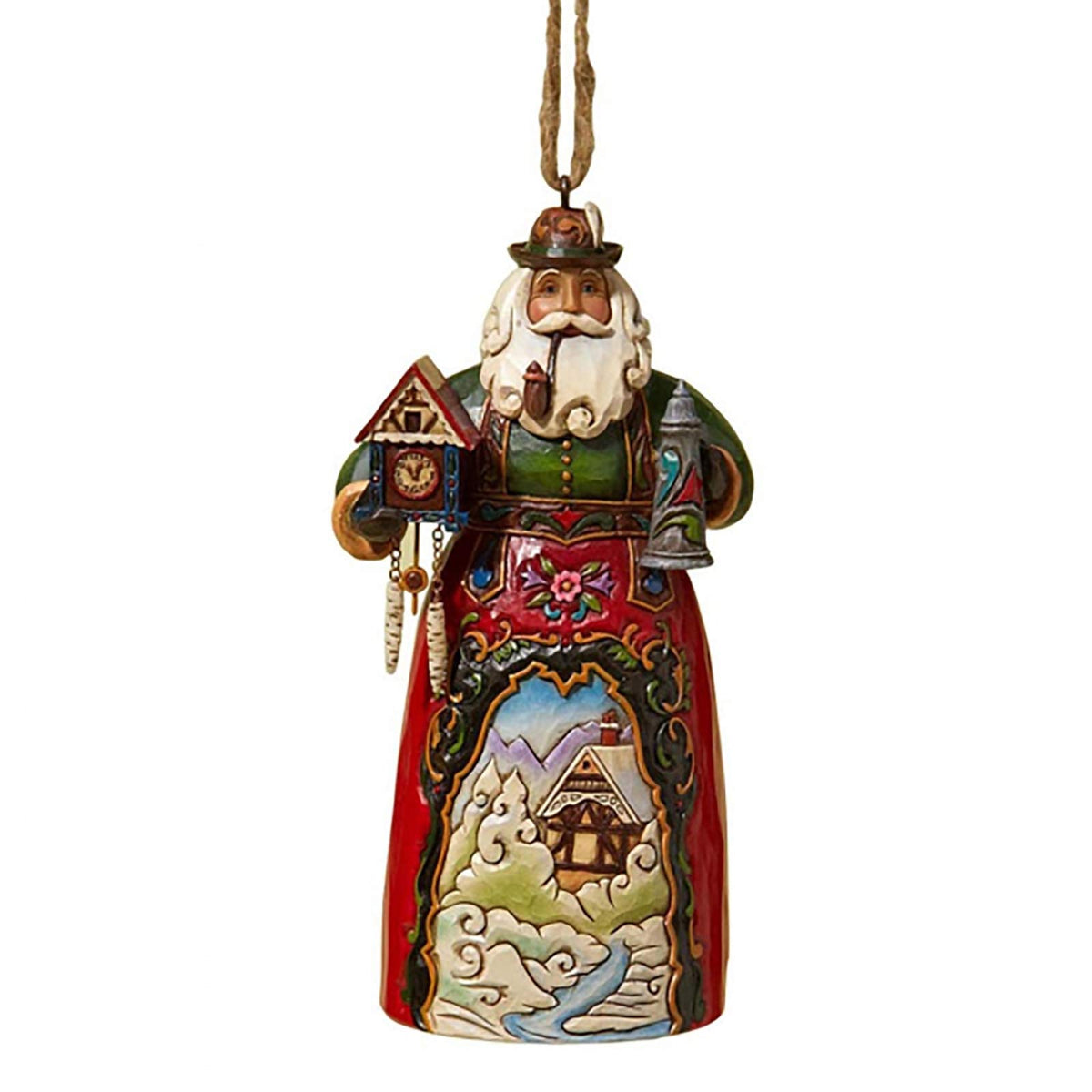 Enesco Jim Shore Heartwood Creek - Adorno Colgante Santa Griego, 4.5 Pulgadas - German