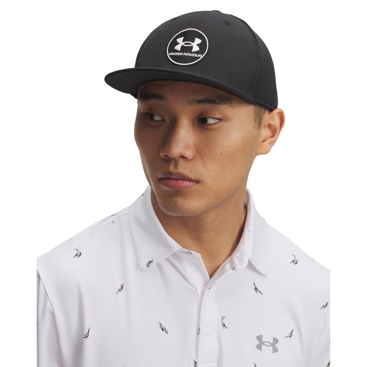 Under Armour Gorra para Golf Drive Mid STR para Hombre Talla G/EXG Color Negro