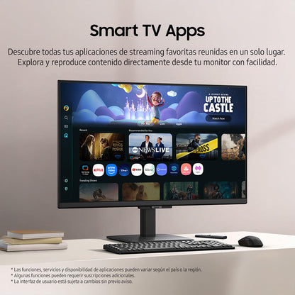 Samsung Smart Monitor LS27FM500ELXZX 27" FHD 60Hz, Panel VA, TV Plus, Resolución FHD, Tiempo de Respuesta 4ms (GTG), Brillo 200 CD/m