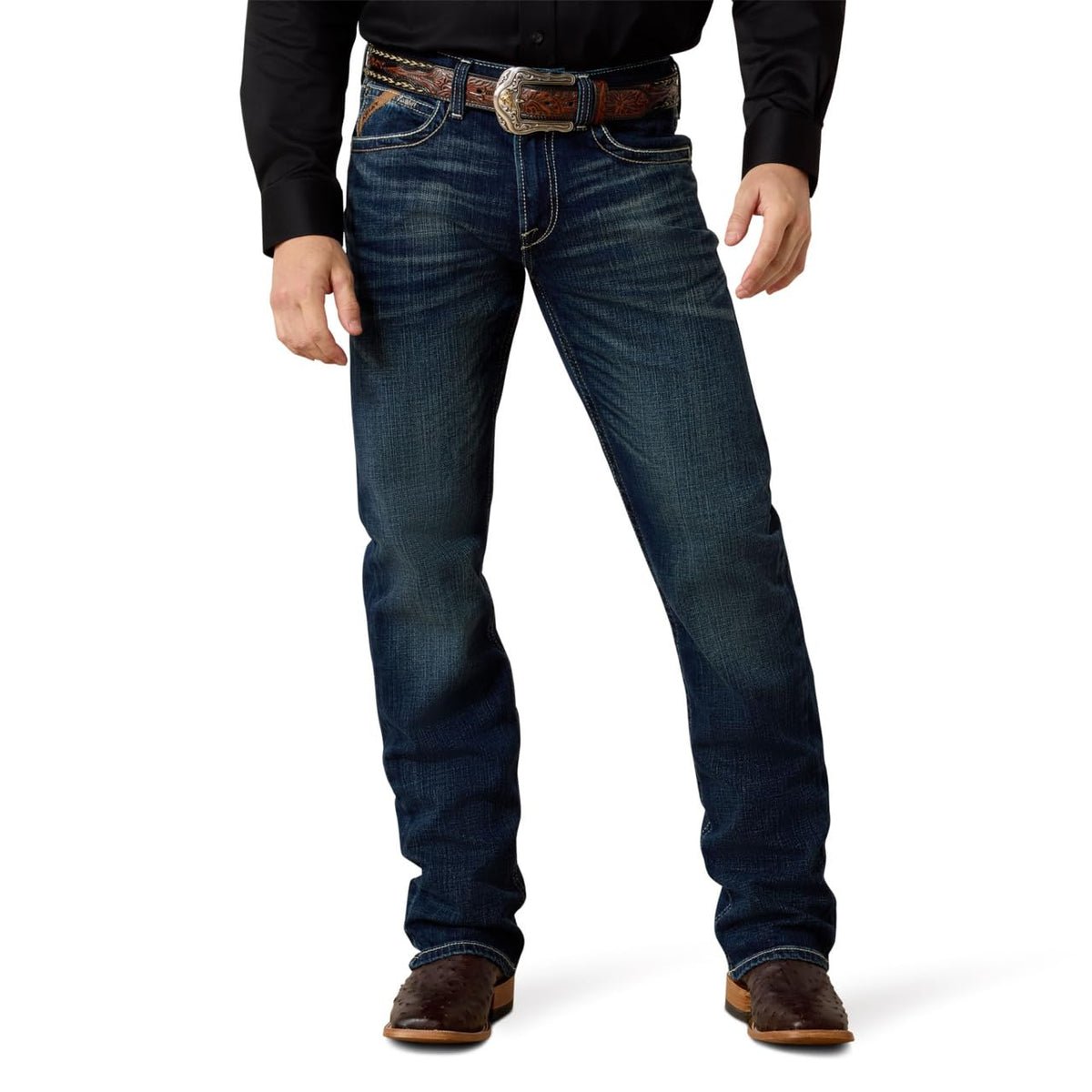 Ariat M4 Jeans de Talle Bajo Corte de Bota para Hombre - Golfo - 30W x 30L